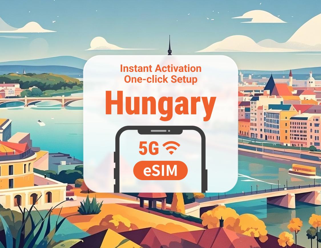 Hungary 5G eSIM | Dual Network Coverage | Supports ChatGPT & TikTok | 1–30 Days | Instant QR
