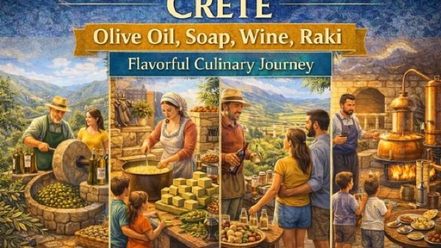 Crete: Olive Oil, Soap, Wine, Raki - Flavorful Culinary Journey