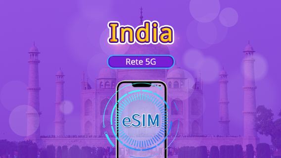 India | eSIM 5G/4G | Pacchetto giornaliero/dati | Fatturazione per giorno solare | 1-30 giorni | Codice QR