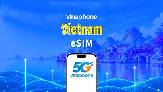 Vietnam Vinaphone 5G eSIM | Ondersteunt AI & TikTok | Dagelijks/totaal datapakket | 1–30 dagen | 24-uurs facturering | QR-code