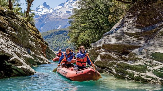 tour di un giorno in canoa a Glenorchy | Andata e ritorno in autobus andata e ritorno o in auto da Queenstown