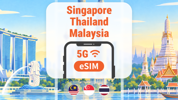 Singapore · Malaysia · Thailand 5G eSIM | All AI & TikTok | 1–30 Days | QR Code
