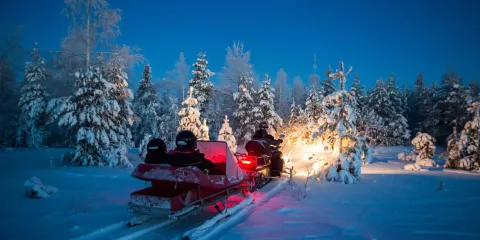 羅瓦涅米:北極光雪橇之旅