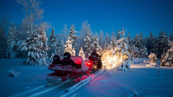 Rovaniemi: giro in slitta per ammirare l'aurora boreale