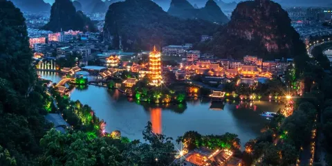 【廣西】桂林兩江四湖景區遊船票(湖光山色美+雙塔耀古城+日遊/夜遊任選+「城在景中,景在城中」)