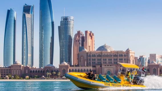 Abu Dhabi The Yellow Boats Sightseeing Speedboating Yas Island Exploration Tour 60/75 min Options