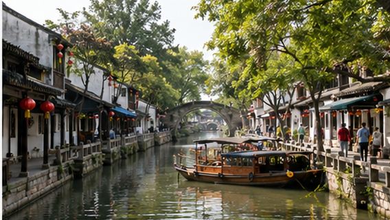 Afgang til Shanghai | Privat tur til Suzhou, endagstur | Den Dvælende Have + Pingjiang Road + Tongli gamle bydel / Entré inkluderet