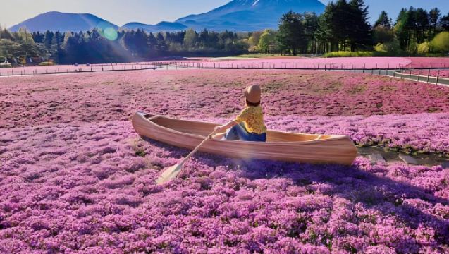 東京網紅山本棲湖芝櫻公園一日遊【可選9人酒店上門接送】