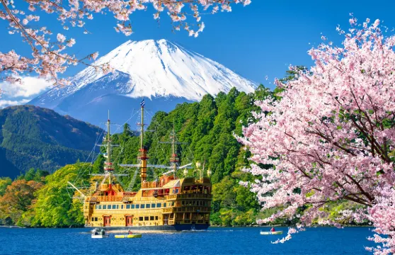 箱根大涌谷與山中湖一日遊，贈箱根空中纜車，可選擇小團酒店接送