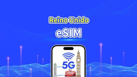 eSIM del Reino Unido | 5G/4G | Paquete de datos diario/total | 1–30 días | Facturación por 24 horas | Código QR