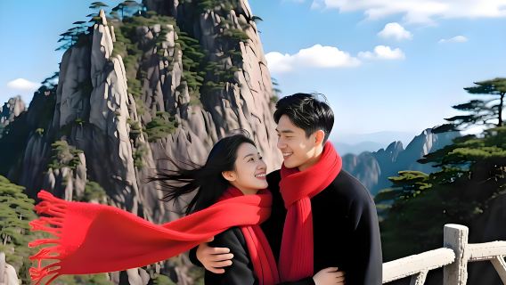 Lawatan sehari Gunung Huangshan & VIP tidak perlu bertukar kenderaan beratur & termasuk pengangkutan tiket masuk Gunung Huangshan bas pelancongan penerangan berpandu pemandu pelancong