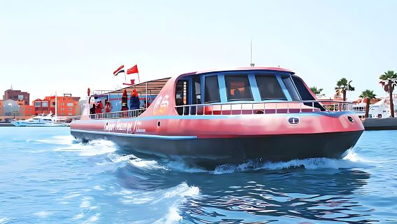 ฮูร์กาดา: ทัวร์เรือกึ่งดำน้ำ 2 ชั่วโมง พร้อมกิจกรรมดำน้ำตื้นและบริการรับส่ง