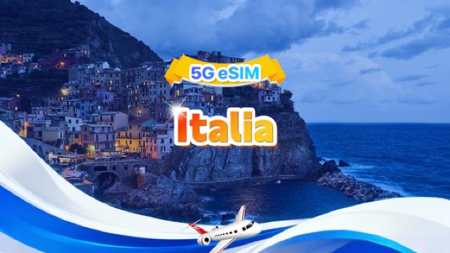 eSIM 5G/4G Italia | Pacchetto giornaliero/totale | 500 MB/giorno - 30 GB totali | 1-30 giorni | Formato 24 ore | QR Code
