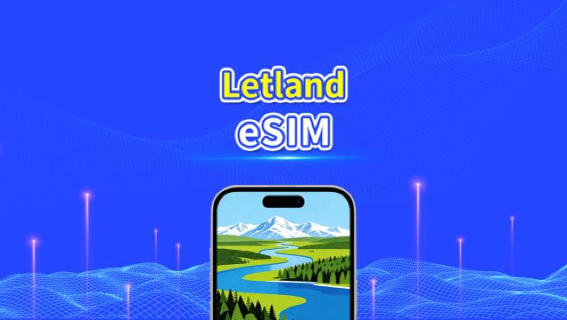 Letland eSIM | Hogesnelheidsdata | 5G/4G | Dag-/datapakket | 24 uur | 1-30 dagen | QR-code