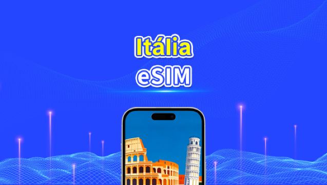 eSIM Itália | Dados de alta velocidade | 5G/4G | Pacote diário/de dados | 24 horas | 1-30 dias | Código QR