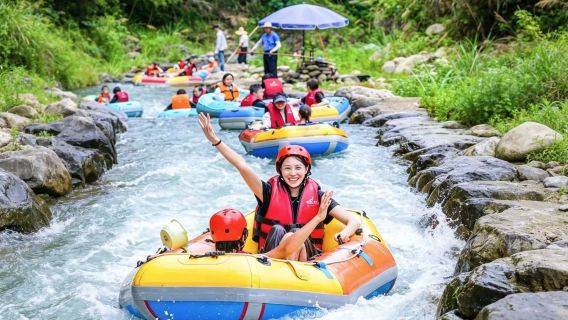 Rafting sur la rivière Longjing à Yangshuo (vallée de haute montagne + surf en eaux vives + oxygène naturel + détente estivale)