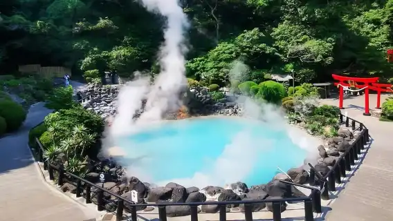 From Fukuoka: Nyoirinji Temple, Beppu Hells and Yufuin