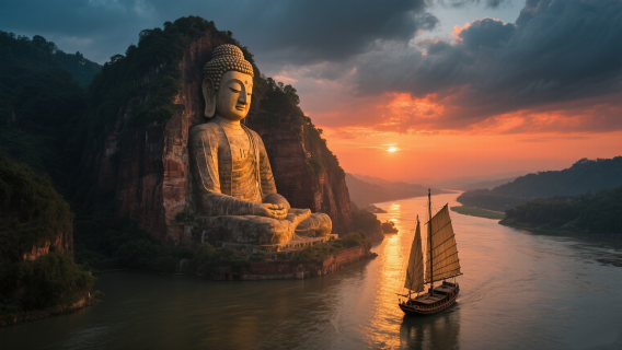 【2-8人專車團】樂山大佛-黃龍溪-含門票-贈蓋碗茶接駁服務