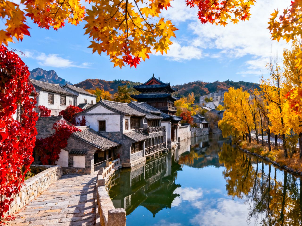 Lawatan sehari ke Pekan Air Gubei + Tembok Besar Simatai [Perkhidmatan pelbagai bahasa]