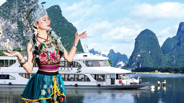 陽朔灕江風景名勝區三星遊船+金水岩+畫廊古鎮一日遊【8人小團/私家團】