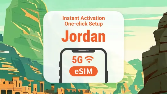 Jordan 5G eSIM | Supports ChatGPT & TikTok | 1–30 Days | Instant QR
