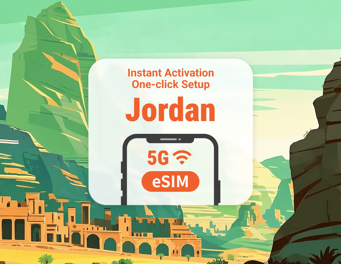 Jordan 5G eSIM | Supports ChatGPT & TikTok | 1–30 Days | Instant QR
