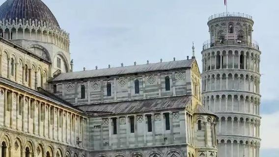 意大利比薩斜塔+比薩主教座堂+奇蹟廣場+聖若望洗禮堂一日遊。