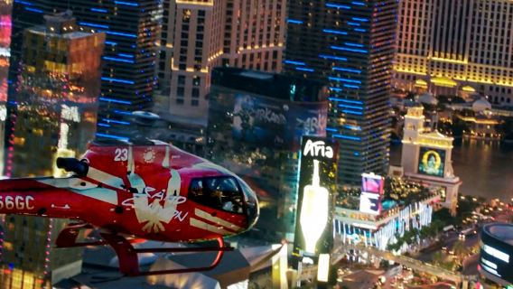 Las Vegas Strip & Neon Museum: Helicopter Night Flight, Entry Ticket + Transfer