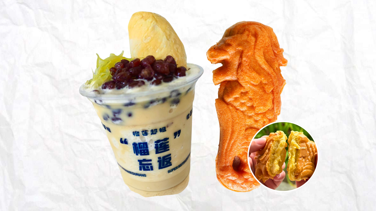 Pakej: Durian Cendol Smoothie + Durian Singa Bakar