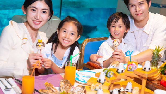 Kupon bufet untuk sarapan/makan tengahari/makan malam di restoran Emperor Penguin/Dolphin/Sailor/Food Town di Hotel Zhuhai Chimelong Penguin/Hengqin Bay/Spaceship/Circus