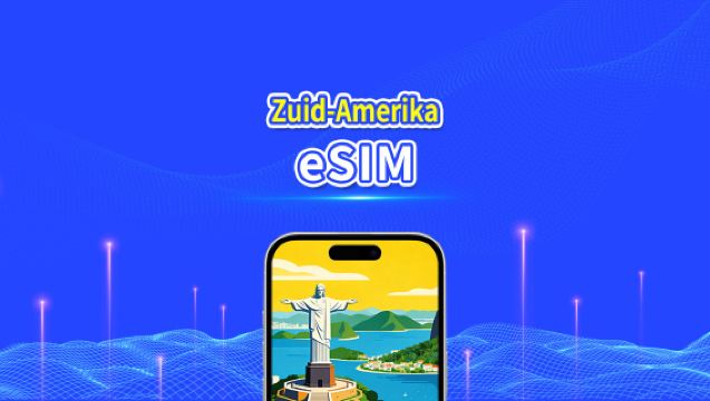 Zuid-Amerika eSIM | 5G/4G | Dagelijks/Totaal Datapakket | 1–30 dagen | 24-Uurs Facturering | QR-code