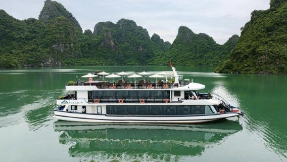 Sea Lion Luxury 5-Star Halong Day Cruise,Buffet Lunch,Shuttle Bus