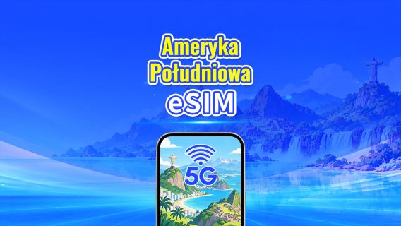 eSIM w Ameryce Południowej | 4G/5G | Szybki internet | Pakiety dzienne/na dane | 24 godziny | 1-30 dni | Kod QR