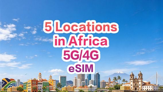 [5 Afrikan maata] 5G/4G | eSIM-internettikortti | China Mobile CMLink | 1-30 päivää valittavissa | Täytettävissä | Tukee kännykkälähetintä