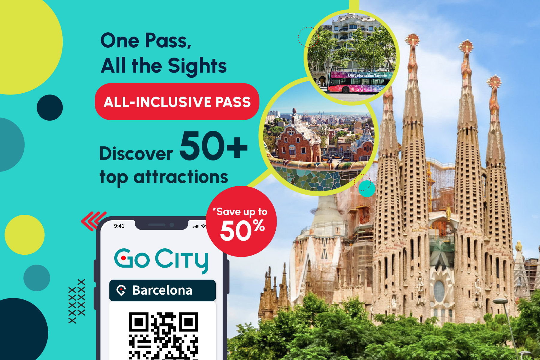 Tiket Masuk Lengkap Go City Barcelona [Resmi dioperasikan sendiri/mencakup 45+ objek wisata/Sagrada 