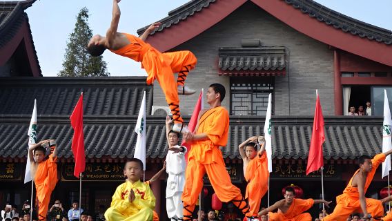 One-day group tour from Zhengzhou: Shaolin Temple, Martial Arts Hall, Pagoda Forest, and Sanhuangzhai (Chinese-speaking members)