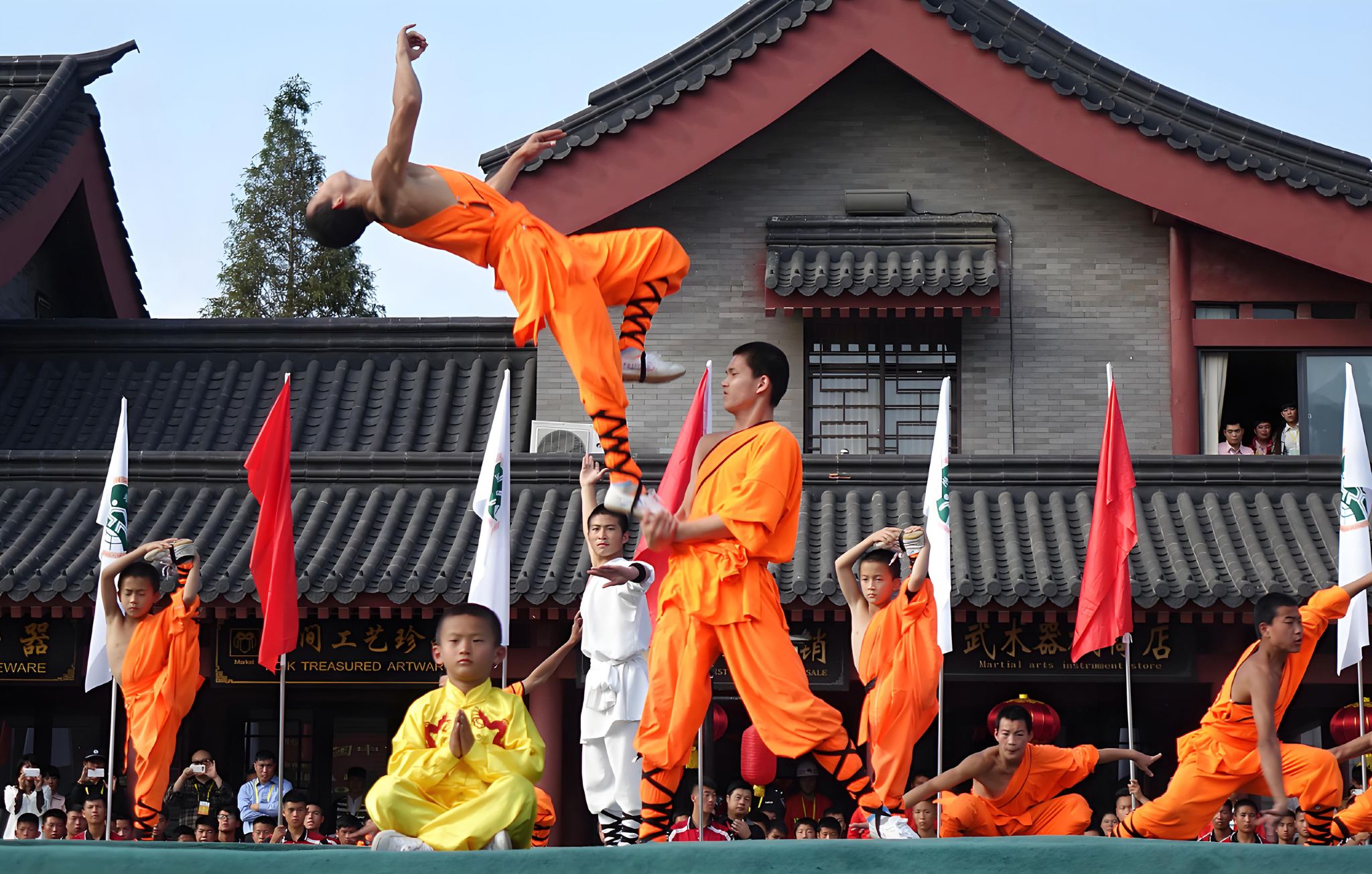 Eintägige Gruppentour ab Zhengzhou: Shaolin-Tempel, Kampfkunsthalle, Pagodenwald und Sanhuangzhai (für chinesischsprachige Teilnehmer)