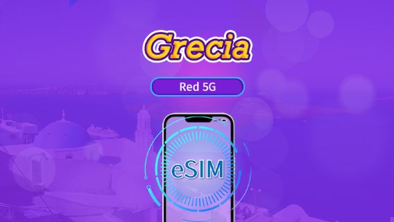 Grecia | eSIM 5G/4G | Plan Completo | Facturación cada 24 horas | 7-30 días | Código QR