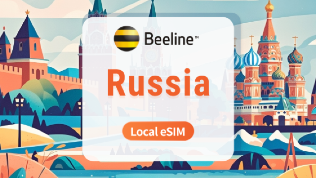 Russia Beeline eSIM | Local IP with Low Latency | 7/10/15 Days | Instant QR