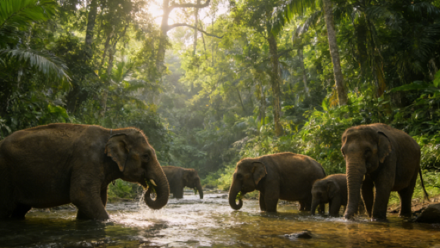 สัมผัสช้างอย่างใกล้ชิด สนุกสนานกับเทศกาลสาดน้ำของชาวไท "เส้นทางหุบเขาช้างป่าซีซวงปันนา - สวนวัฒนธรรมไท"