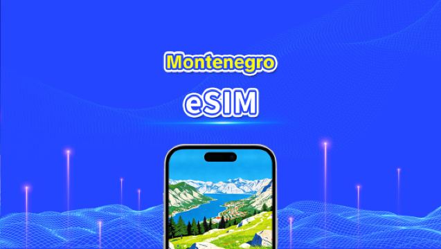 Montenegro eSIM | Höghastighetsdata | 5G/4G | Dagspaket/Datapaket | 24 timmar | 1-30 dagar | QR-kod