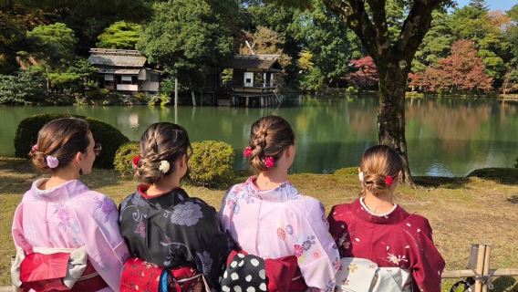Kanazawa Kimono Spaziergang und Rikscha-Erlebnis KIMONO IROHA