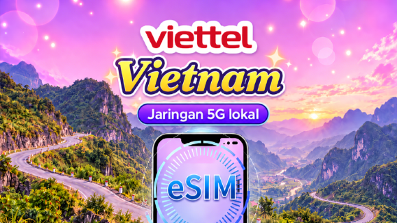 Vietnam Viettel eSIM | Mendukung jaringan 5G & Tiktok & ChatGPT | Paket harian | 3 - 30 hari | Billing hari kalender | Kode QR