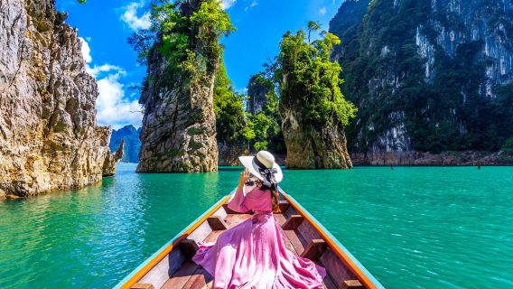 From Phuket/Krabi/Khao Lak: Private Day Trip to Khao Sok with Longtail Boat Tour