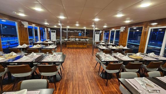Dubái: Crucero con cena premium por la Marina con bebidas ilimitadas