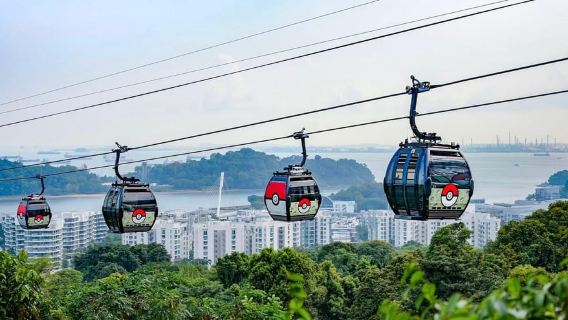 Singapore : Sunset Cable Car, Wings Of Time at Sentosa