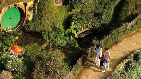 ニュージーランド北島 ホビット村ワンデーツアー【入場チケット込み+緑竜酒館テントランチ】