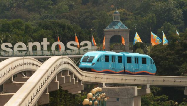 Sentosa express train ticket for travelers to Sentosa, no purchase required for departure