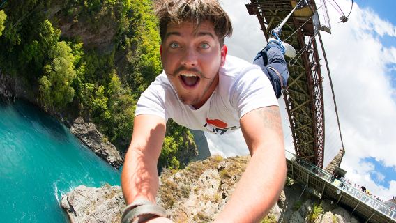 Bungee/swing/zipline at AJ Kawarau bridge in Queenstown, New Zealand