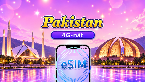 Pakistan | 4G eSIM | Daglig förbrukning/Datapaket | 1-30 dagar | Stöd för TikTok&ChatGPT | 24-timmars debitering | QR-kod